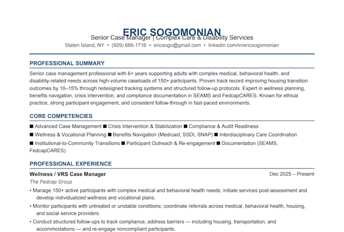 write, rewrite, or optimize your professional resume